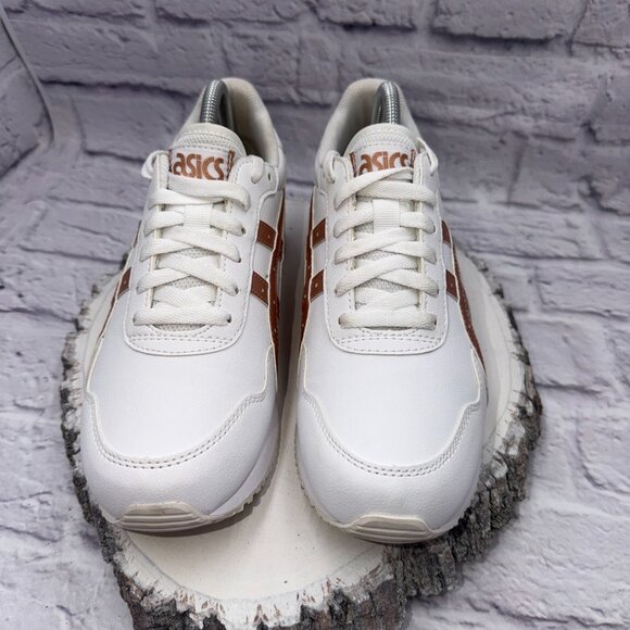 Asics Tiger Runner 1202311 Shoes Sneakers Womens Size 9 White Rose Gold - Picture 2 of 11